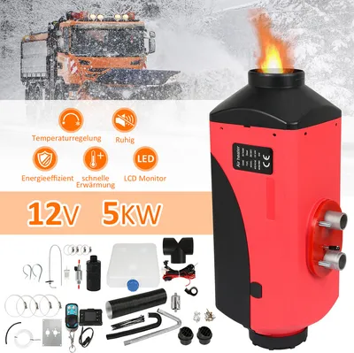 Zdjęcie produktu dla Jopassy Ogrzewanie postojowe, 12V 5KW Ogrzewanie postojowe Diesel Ogrzewanie powietrzne z monitorem LCD i pilotem zdalnego sterowania, ogrzewanie diesla do samochodów kempingowych Samochód ciężarowy Samochód