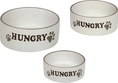 Produktbild von Nobby Hunde Keramiknapf Hungry creme, Durchmesser: 18,0 cm