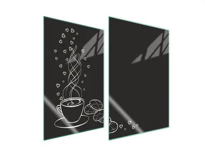 Produktbild von Glasschutzplatte Für Küche 2X35X52 Kaffee