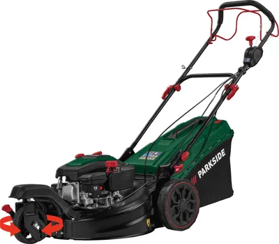 Produktbild von PARKSIDE® Benzin-Rasenmäher »Trike PBRMT 51 A1«, mit Schnitthöhenverstellung in 7 Stufen