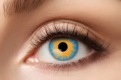 Produktbild von Kontaktlinsen Zoelibat Eyecatcher Magic Blue 12 Monatslinsen Blau ohne Sehstärke Cosplay Fantasy