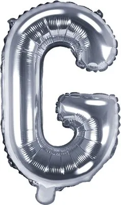 Image de Ballon argenté 35cm lettre G