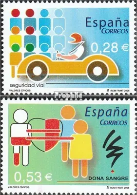 Produktbild von Briefmarken Spanien 2005 Mi 4025-4026 (kompl.Ausg.) postfrisch Sicherheit im Straßenverkehr