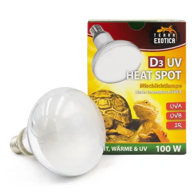 Produktbild von D3 UV Heat Spot  100 Watt - UVA UVB Wärmelampe für Reptilien