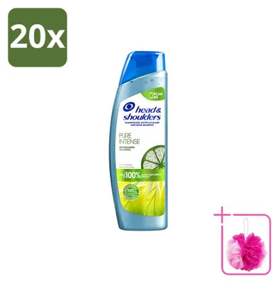 Produktbild von 20 x Head & Shoulders Anti-Schuppen-Shampoo Pure Intense Oil Control 250 ml - Sparpackung - 20 Stücke