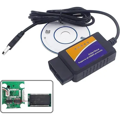 Produktbild von OBD2 Adapter, USB Scanner mit MS-CAN/HS-CAN Schalter - Professionelles OBDII Diagnose Scan Tool für Ford und Mazda V1.5