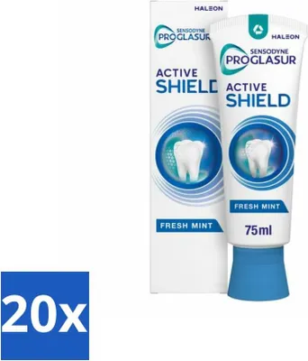 Productafbeelding van Sensodyne - Tandpasta - ProGlasuur Active Shield - Frisse munt - Frisse munt - 75 ml - Voordeelverpakking - 20 stuks