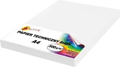 Zdjęcie produktu dla Papier techniczny brystol biały 300g 50 ark A4