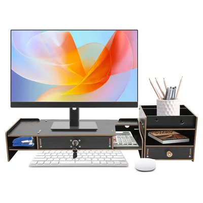Produktbild von Computertische Desktop-Monitorständer Computermonitor-Ständer Schwarz