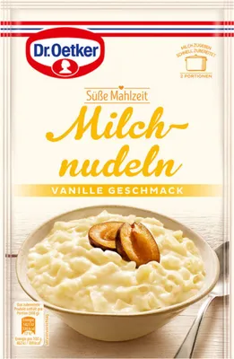Produktbild von Dr Oetker Słodki Makaron Mleczny Waniliowy 116g