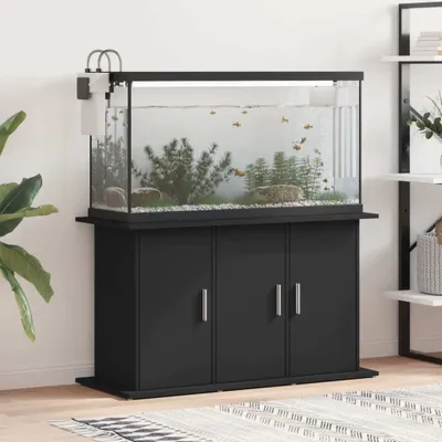 Produktbild von vidaXL Akvarijní stojan černý 101x41x58 cm Dřevěný materiál