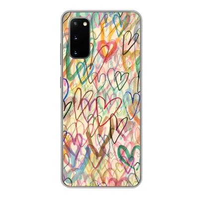 Produktbild von MuchoWow® Handyhülle Schutzhülle Hülle für Samsung Galaxy S20 Eine Illustration mit Herzen im Hintergrund Silikon Softcase Handy Hülle - Bild