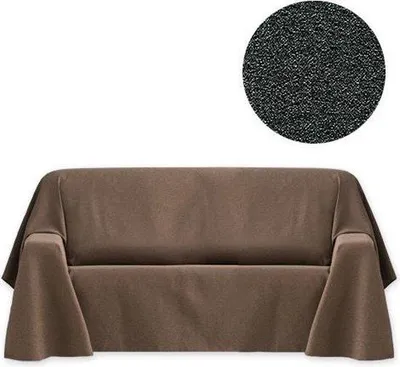 Image de Unyqoos® Belmarti Banes, grand plaid 180 x 270 cm – tissu jacquard épais, couleur gris, composition : 50% coton / 50% polyester, idéal pour couvrir un canapé, servir de couvre-lit ou de plaid
