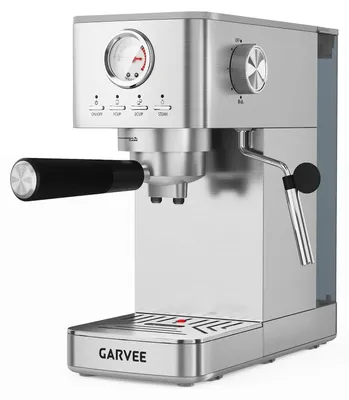 Produktbild von Portafilter Kaffeemaschine - Espressomaschine 20 bar - Milchaufschäumer & Dampflanze - Manometer - 1,4 l Wassertank - Edelstahl - Silber
