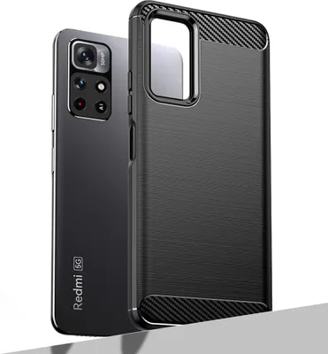 Produktbild von Karbonhülle Flexible Abdeckung Xiaomi Redmi Note 11 Schwarz