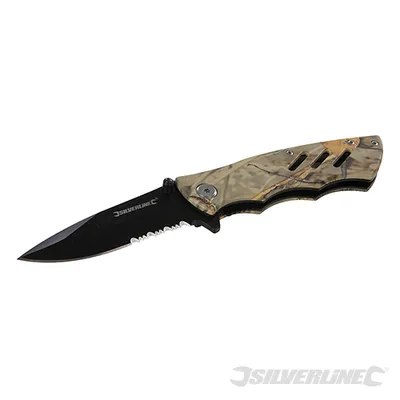 Produktbild von Silverline – Klappmesser im Camouflage-Design – 195 mm