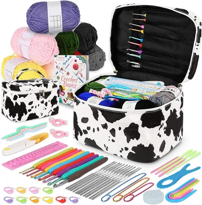 Produktbild von Häkelset für Anfänger mit Tasche und Wolle