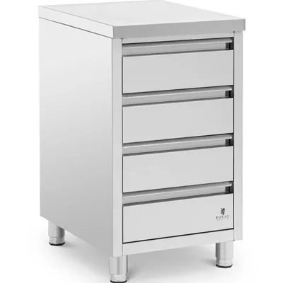 Obrázek produktu pro Expondo Royal Catering Nerezová pracovní skříň – 4 zásuvky – 50 x 60 cm –