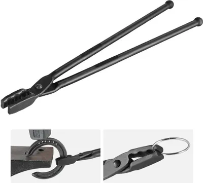 Produktbild von Schmiedezange mit Verlängertem Griff - Wolfbackenzange 458 x 38 x 19,0 mm - Kohlenstoffstahl - Maximaler Backenwinkel 96 ± 5° - 8 mm Max. Backenstärke
