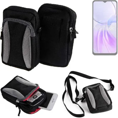 Produktbild von K-S-Trade Holster Schutz Hülle kompatibel mit Vivo Y28s 5G Handy Hülle Gürteltasche Umhängetasche mit Zusatzfach schwarz