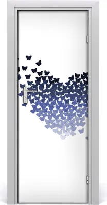 Produktbild von Tulup Türaufkleber 75x205 cm Dekorative Aufkleber Selbstklebend Wasserdichte Tapete Abnehmbar Schlafzimmer Wohnzimmer Wohnkultur - Herz mit Schmetterlingen