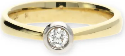 Produktbild von JuwelmaLux Ring 585/000 (14 Karat) Gelbgold mit Brillant JL30-07-0763 53
