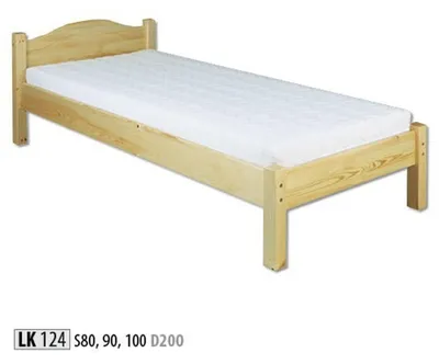 Image de Lit en bois massif 100x200 Lit simple en pin massif Lit de jeune en bois massif Nouveau