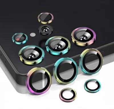 Produktbild von Kamera Linsenschutz Glas Set für Samsung Galaxy S25 Ultra Schutzglas Camera Linse Schutz Panzerfolie 9H Regenbogenfarben