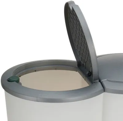 Produktbild von Excellent Houseware Doppelabfallbehälter, Polypropylen, 2x25 l, weiß/grau