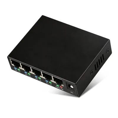 Produktbild von A51D 5-Port PoE Netzwerk Switch 10/100 Mbit/s – RJ45 Ethernet LAN Verteiler für DSL Router, Kamera & Access Point