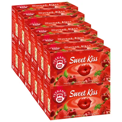 Image de Teekanne Sweet Kiss infusion de fruits cerise goût fraise 45g pack de 12
