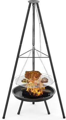 Produktbild von Famanu Grill BBQ - Tragbare Holzkohle Edelstahl Faltbar - Camping Grill für Picknicks Garten Strand Party