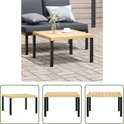 Produktbild von The Living Store Garten-Couchtisch Schwarz 65x65x40 cm Aluminium