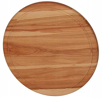 Produktbild von Woodcarver Runde Holzschneidebrett mit Saftrille 35 cm