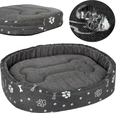 Immagine prodotto di Lettino ovale per cani/gatti, Welsti grigio scuro M 58x47