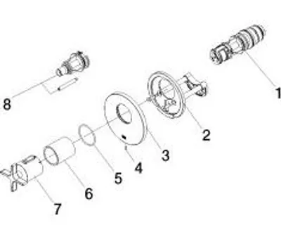 Produktbild von DORNBRACHT 36503809-39 xTOOL UP-Therm. o.Mengenregulier.