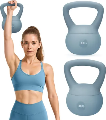 Obrázok produktu pre Gymtek® Soft Kettlebell Dumbbell - 4kg závažie - kettlebell, hojdacia činka, loptové závažie pre domácu posilňovňu, fitness, pilates, silový tréning