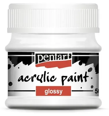 Obrázek produktu pro Akrylová barva lesklá PENTART 50 ml BÍLÁ