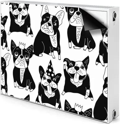 Produktbild von Magnet Radiator Magnet Mat Heizkörper Heizung Verkleidung Abdeckung 90x60 cm  - Fröhlich, Hunde