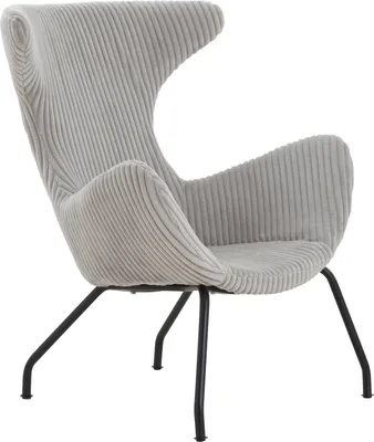 Produktbild von SalesFever Relax-Sessel | Bezug Texturstoff grau | Gestell Metall schwarz | B 78 x T 77 x H 96 cm
