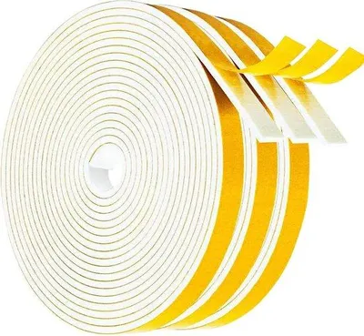 Zdjęcie produktu dla Samoprzylepna taśma uszczelniająca 6 mm x 15 mm – izolacja akustyczna – odporność na uderzenia – 5 m x 3 rolki – odporna na warunki atmosferyczne – taśma uszczelniająca do okien i drzwi