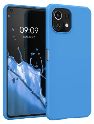 Produktbild von kwmobile Handyhülle für Xiaomi 11 Lite (5G) NE / Mi 11 Lite (5G) Hülle - TPU Case - Kabelloses Laden - Schutzhülle Cover in Strahlend Blau