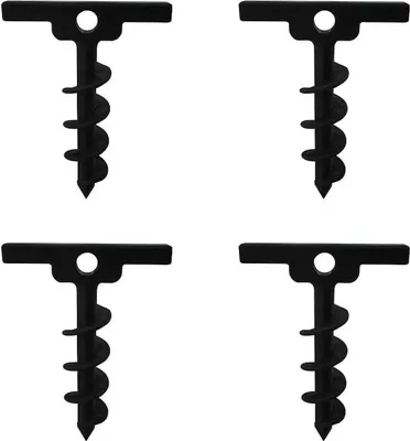 Produktbild von Zeltheringe, Bodennägel, Outdoor-Camping, Heringe, Schraubanker, Zeltstifte, Wanderzubehör, winddicht, 4 Stück