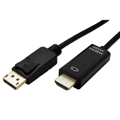 Obrázek produktu pro ROLINE DisplayPort - HDMI kabel, DP(M) -> HDMI M, 4K@60Hz, tenký, 1m (11.04.5995)