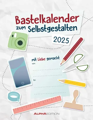 Produktbild von Do-it Yourself weiß 2025 - Wandkalender - Bastelkalender - DIY-Kalender - 24x31