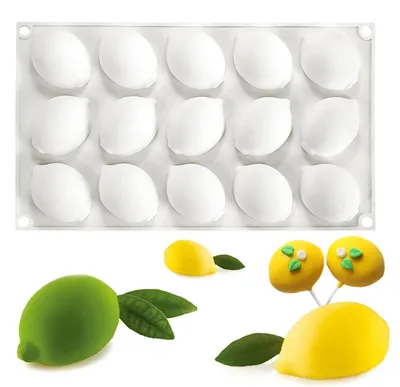 Obrázek produktu pro Silikonová forma na citrony, 15 otvorů, 3D, rozměry 29,5 x 17,3 cm