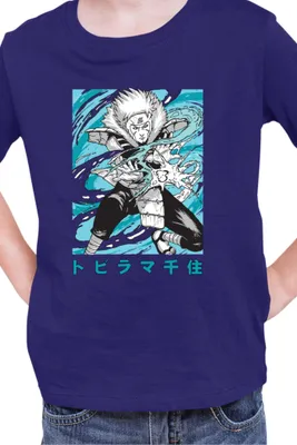 Immagine prodotto di Maglietta per bambini Naruto Tobirama Senju, 12-13 Jahr - 152 , Bleu foncé