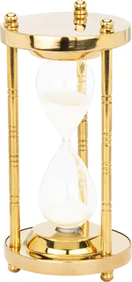 Produktbild von NKlaus Nautische Sanduhr 3 Säulen Messing 3min. 12,5x6,5cm Zeitmesser Maritime Deko 14982