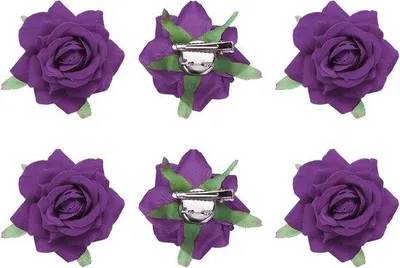 Immagine prodotto di Set di fermagli per capelli, 6 pezzi, a forma di fiore, rosa/turchese, 7,5 cm, da donna, accessori per l'acconciatura