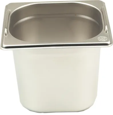 Immagine prodotto di Contenitori GN Gastronorm 1/6 150 mm con maniglie a caduta in acciaio inox GVK ECO